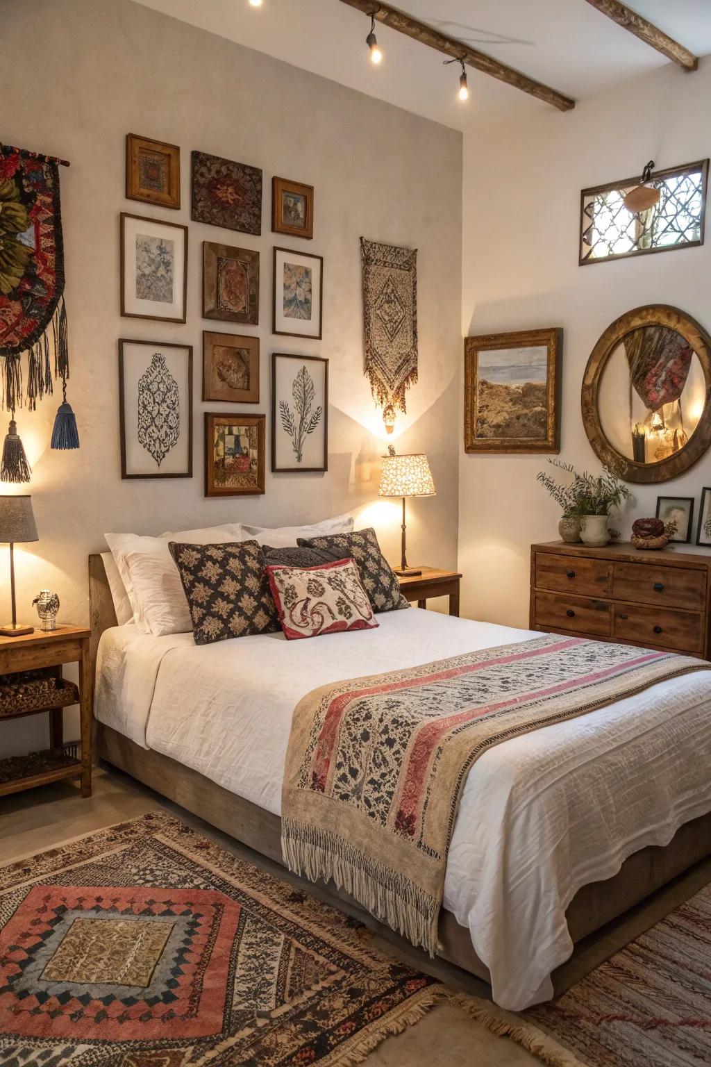 Mixed media offers a vibrant and eclectic design aesthetic.