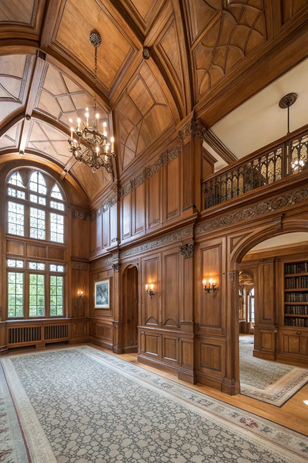 Architectural details add character to the retreat.