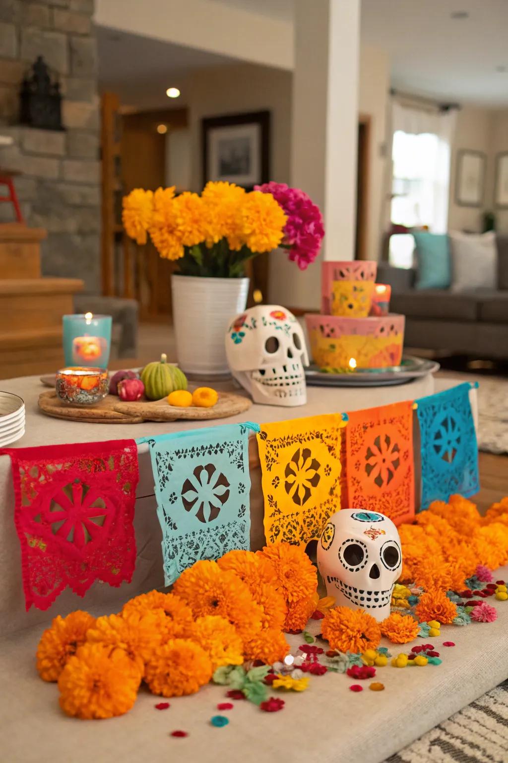 Playthings add a playful and joyful touch to the altar for youngsters.
