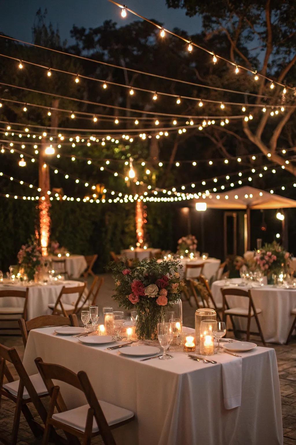 Set the mood with warm, welcoming lighting.