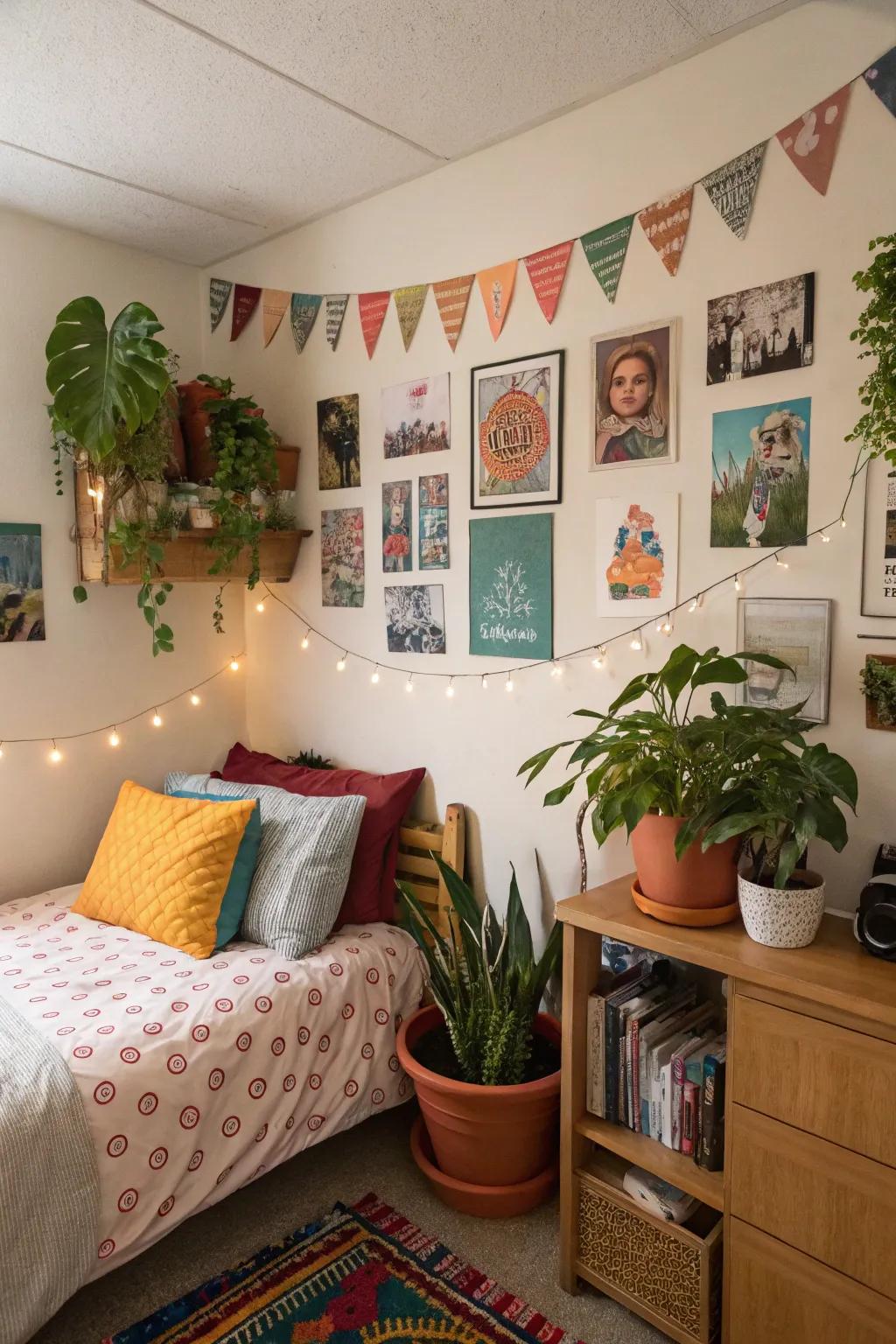 Personal touches breathe warmth and personality into your dorm.
