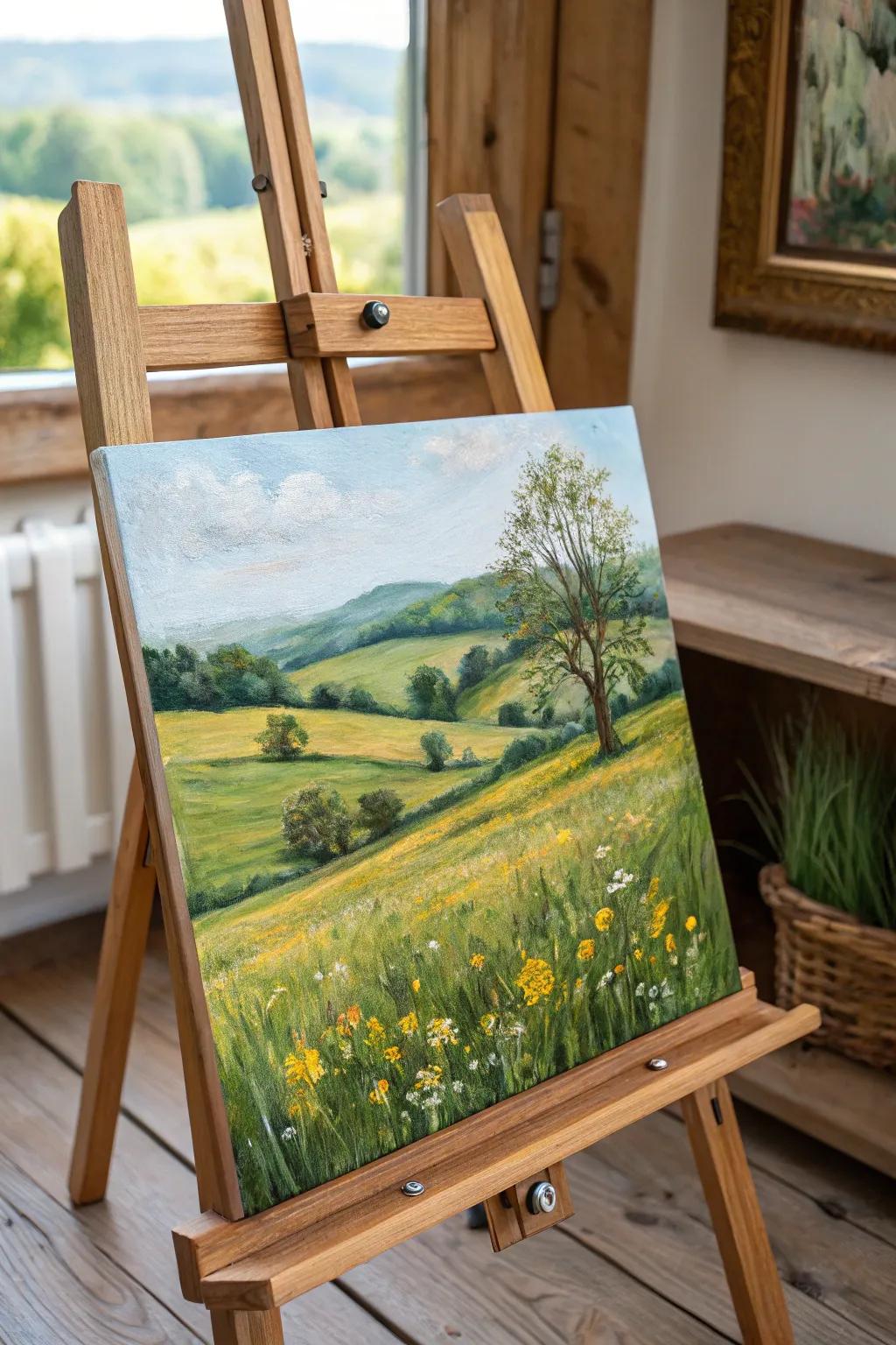 Prong-stroked pastures for a textured landscape.