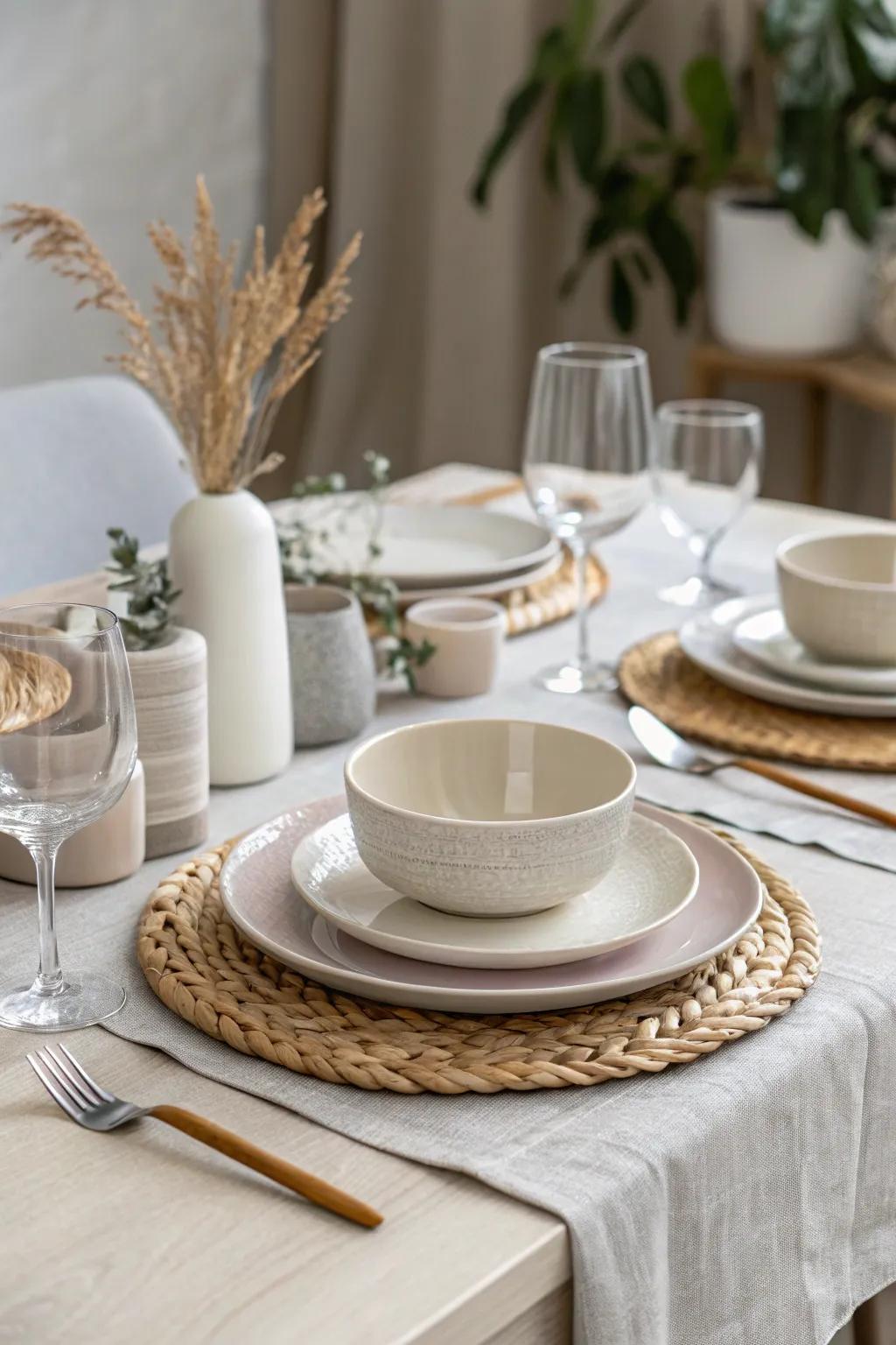 A neutral color palette creates a calm, sophisticated atmosphere.