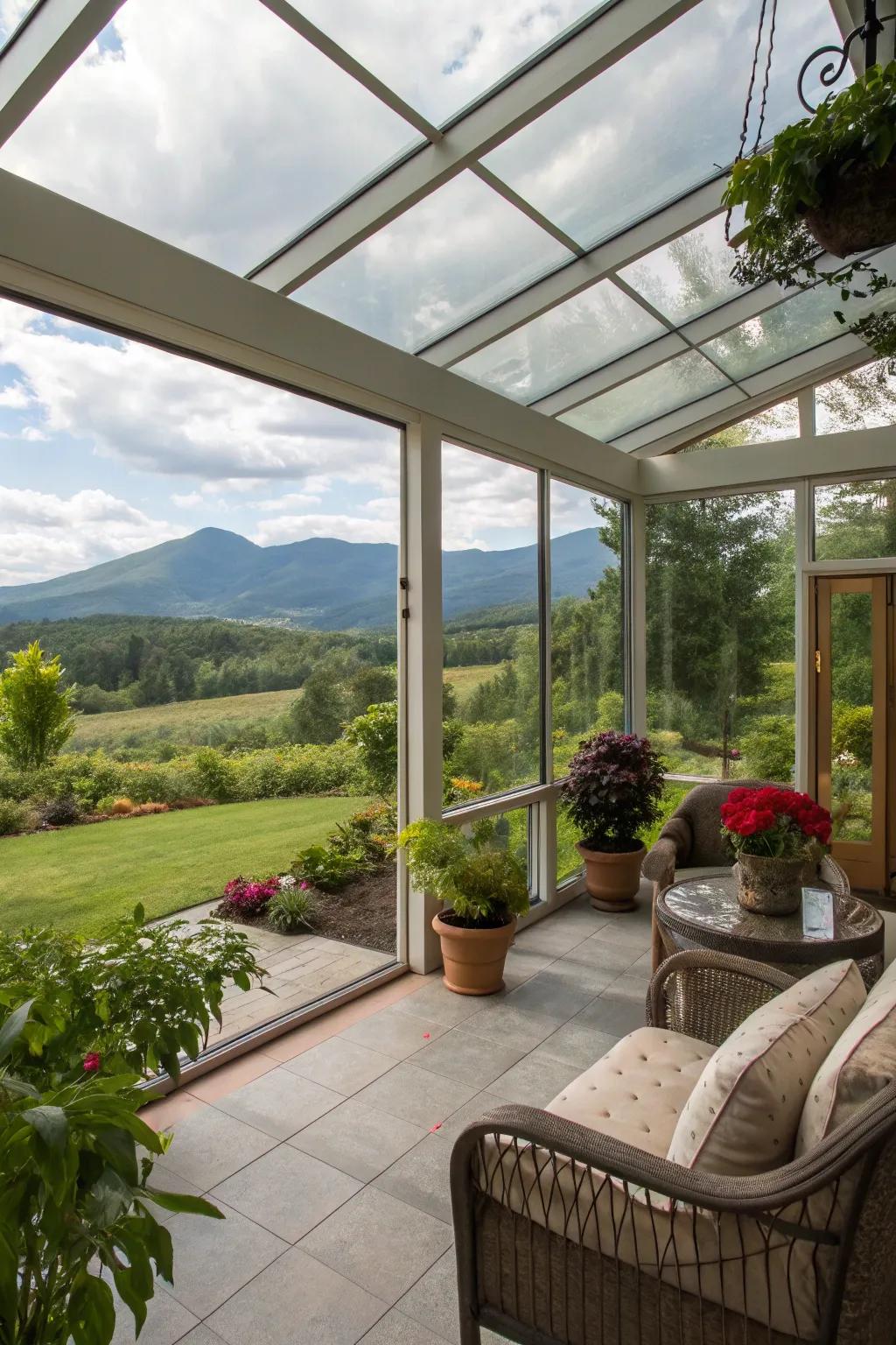 Seamlessly integrate interior coziness with exterior vistas.