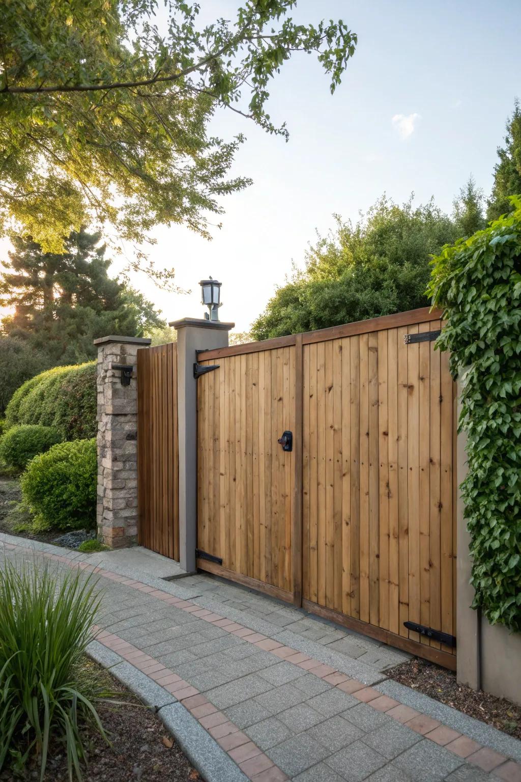 Strong entries ensure seclusion while sustaining visual appeal.