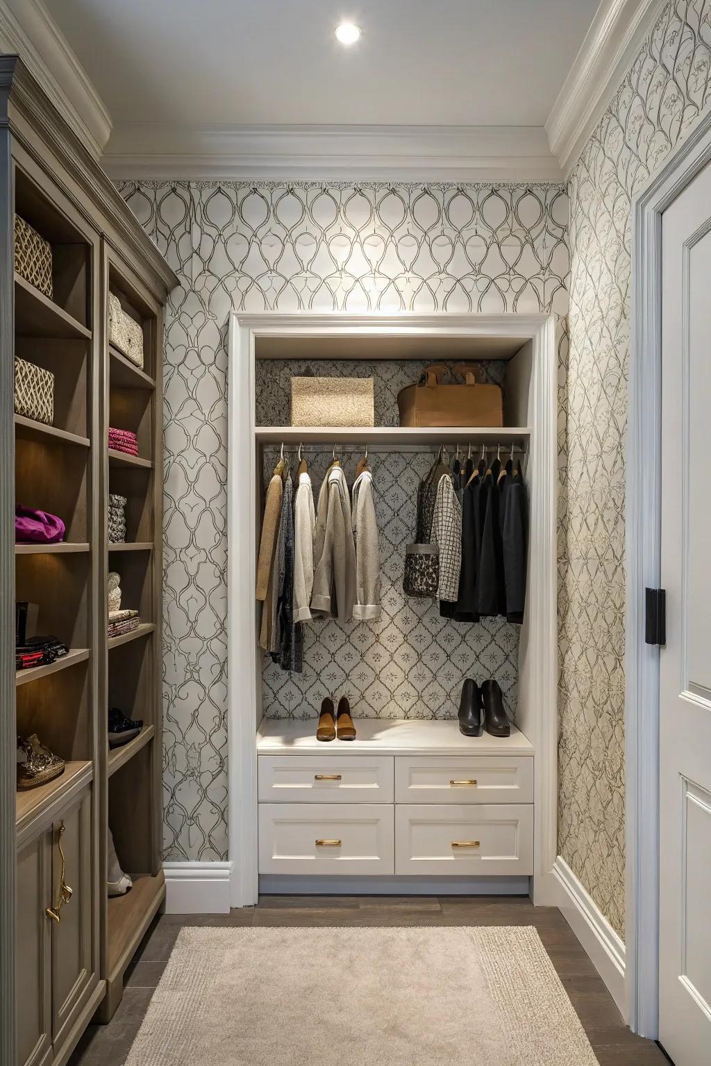 To small spaces, statement walls lend striking visual interest.