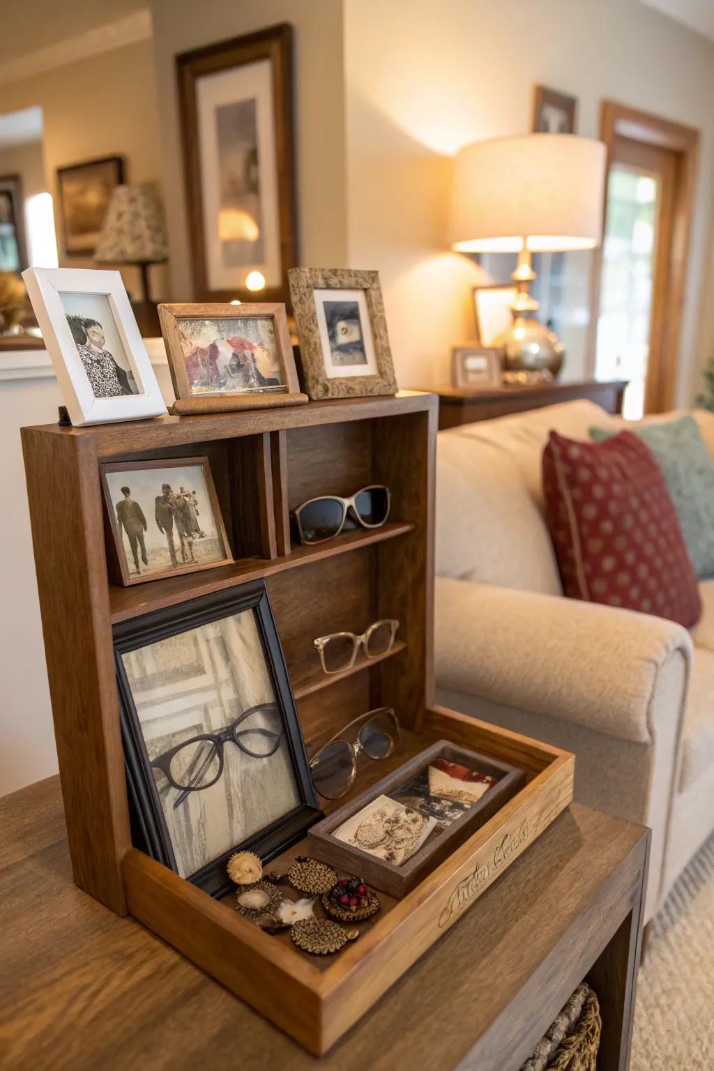 Craft a personal gallery using shadow box displays.