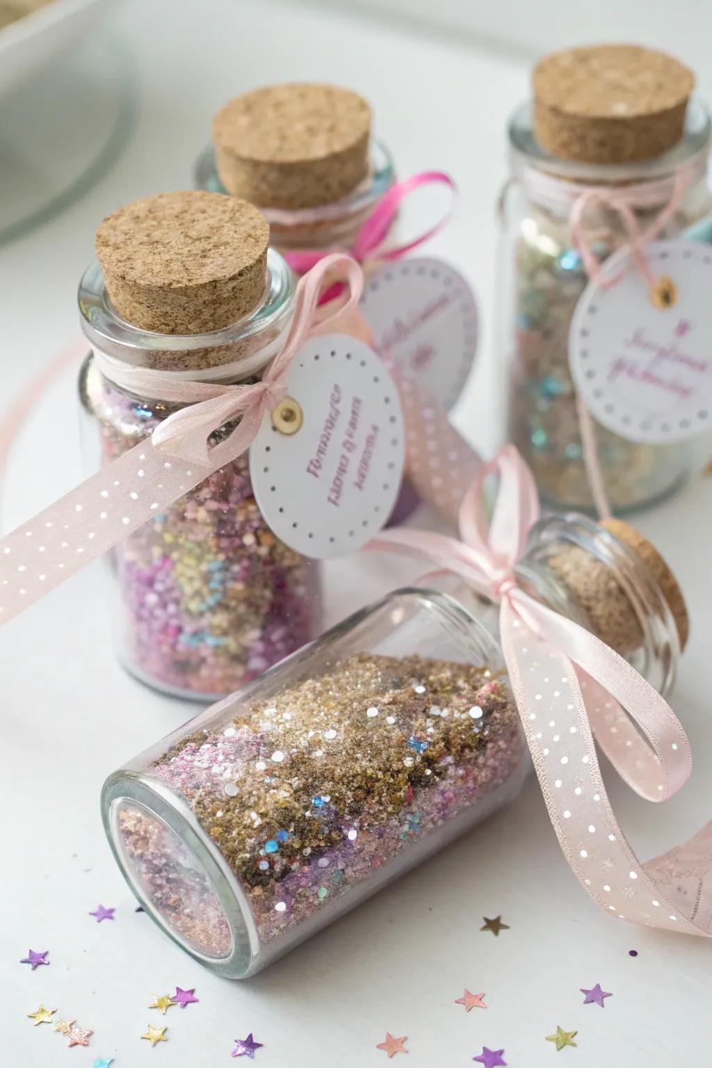 Charming enchanted particle vessels as party favors.