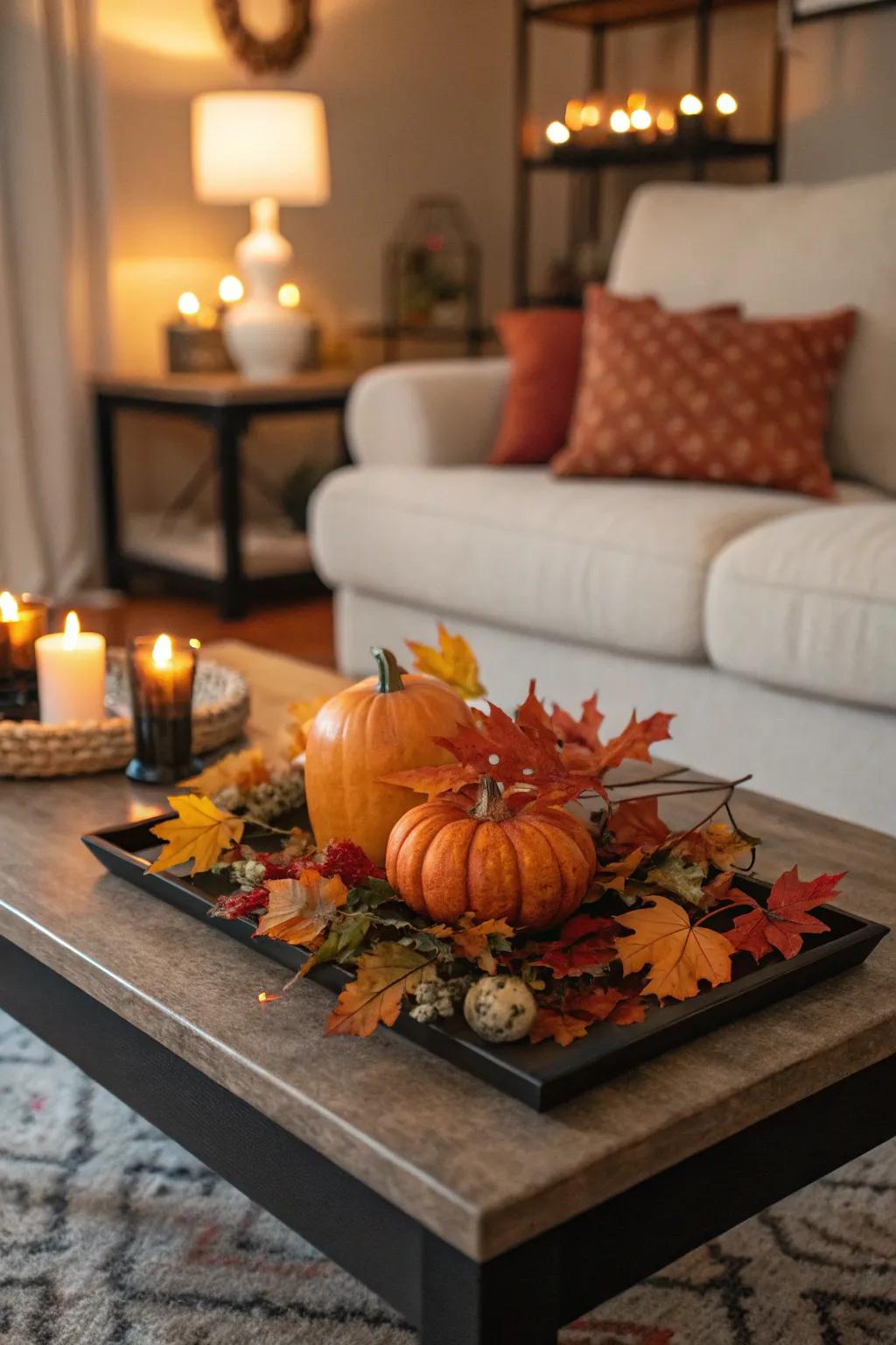 A seasonal centerpiece has the power to convert your table into a striking fall focal point.
