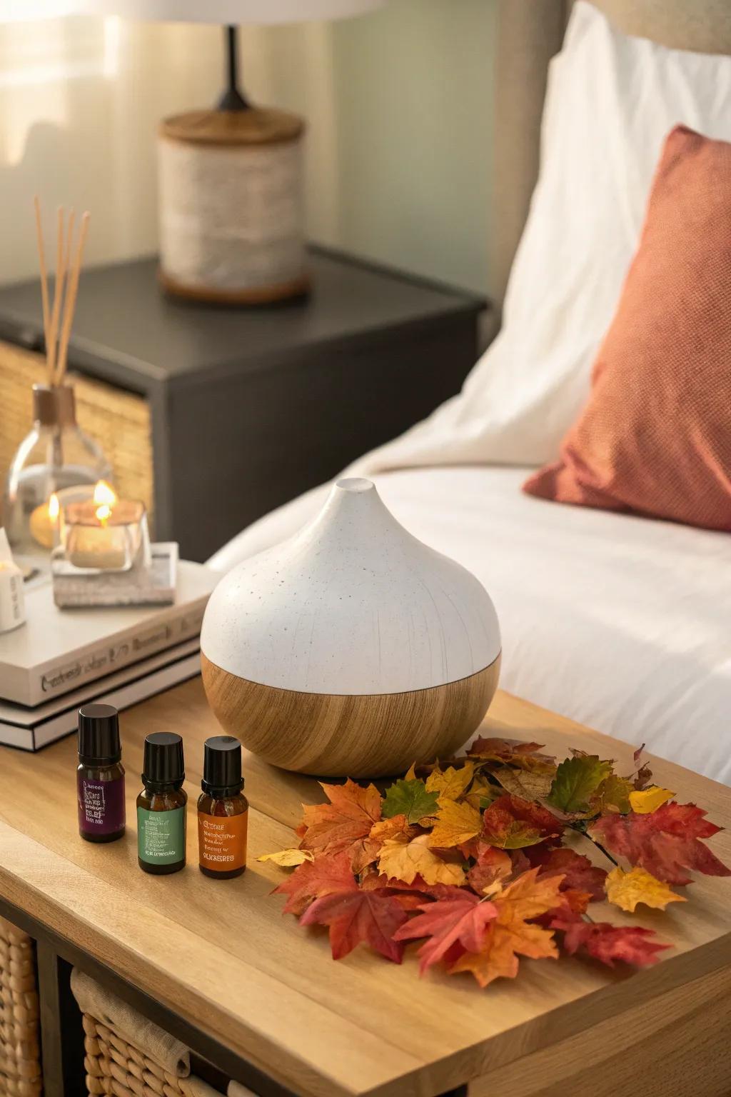 Relaxing set to bring the soothing scents of fall indoors.