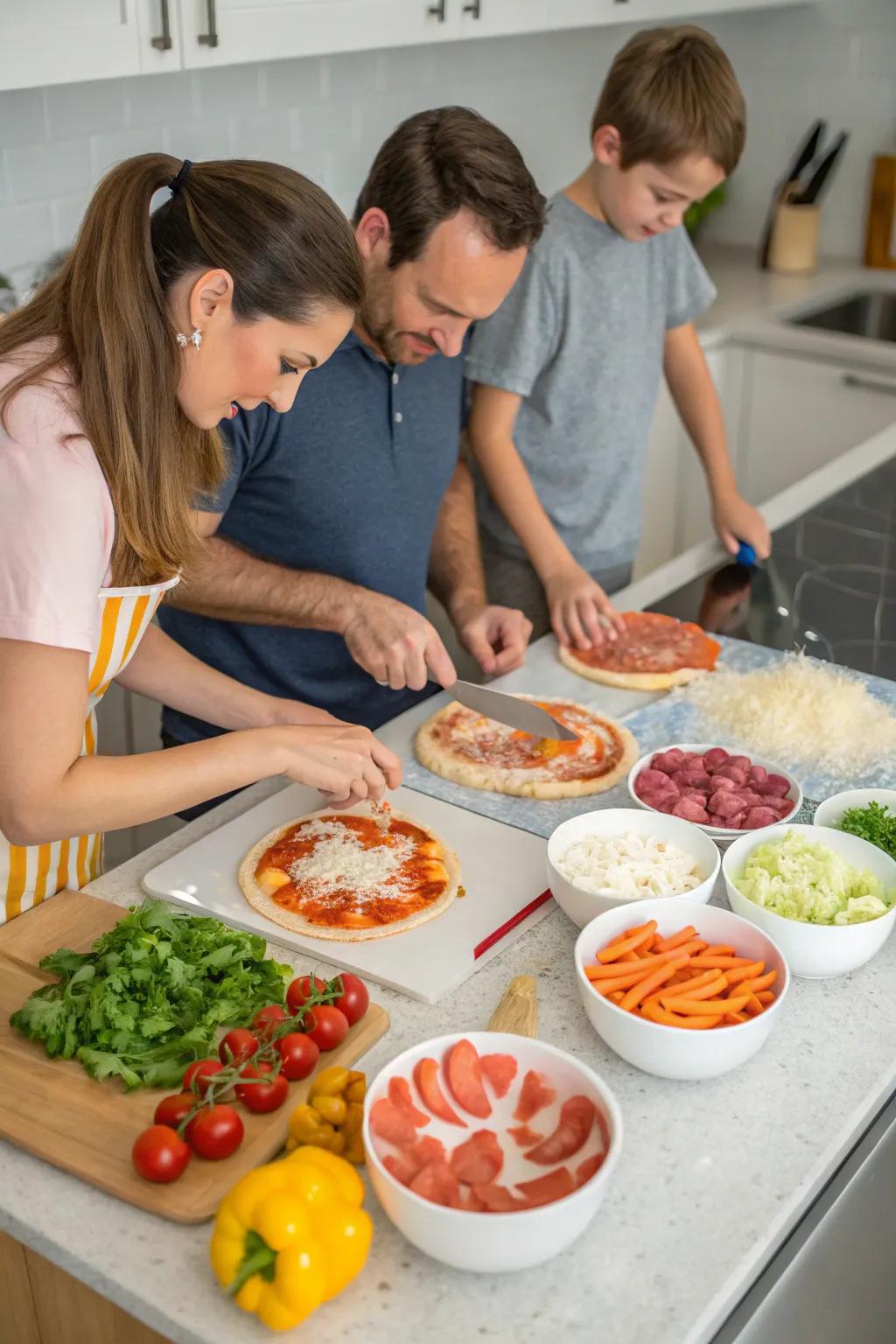 A delightful personalized pizza creation night with individualized masterpieces.