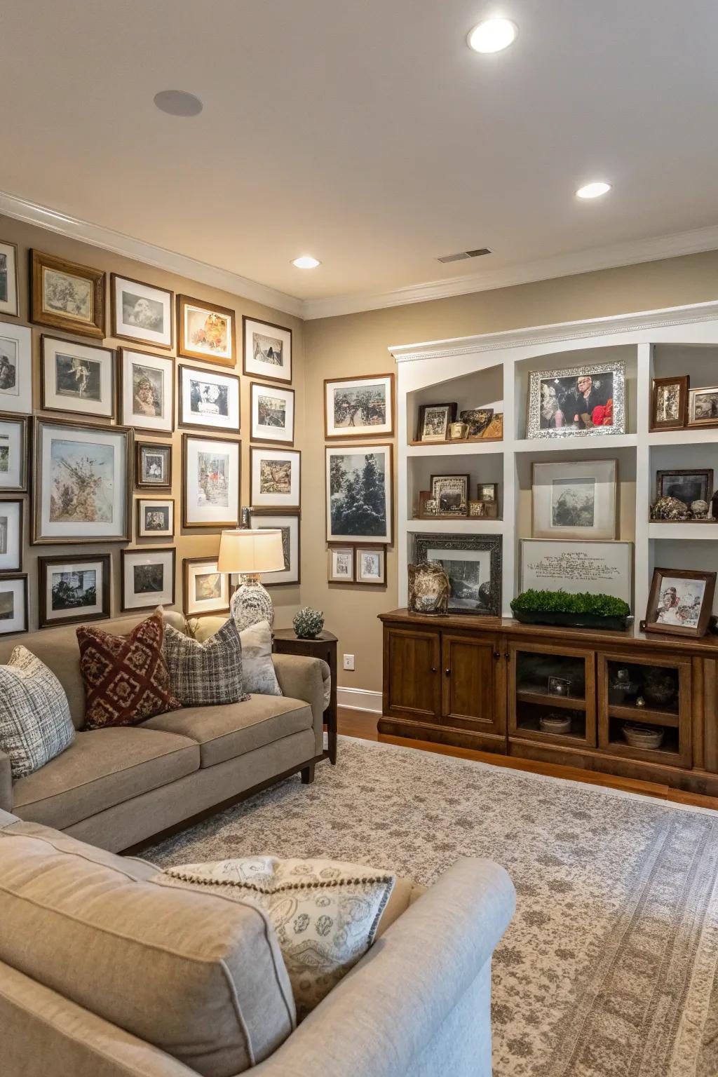 Personalize using art and keepsakes.