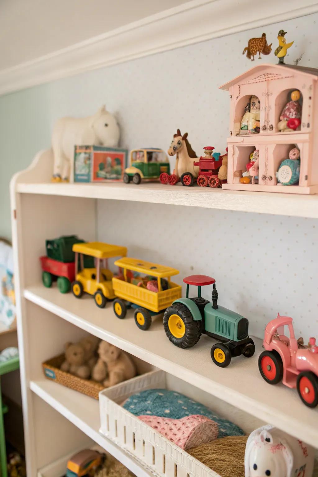 Classic toys add charm and character to a nursery.