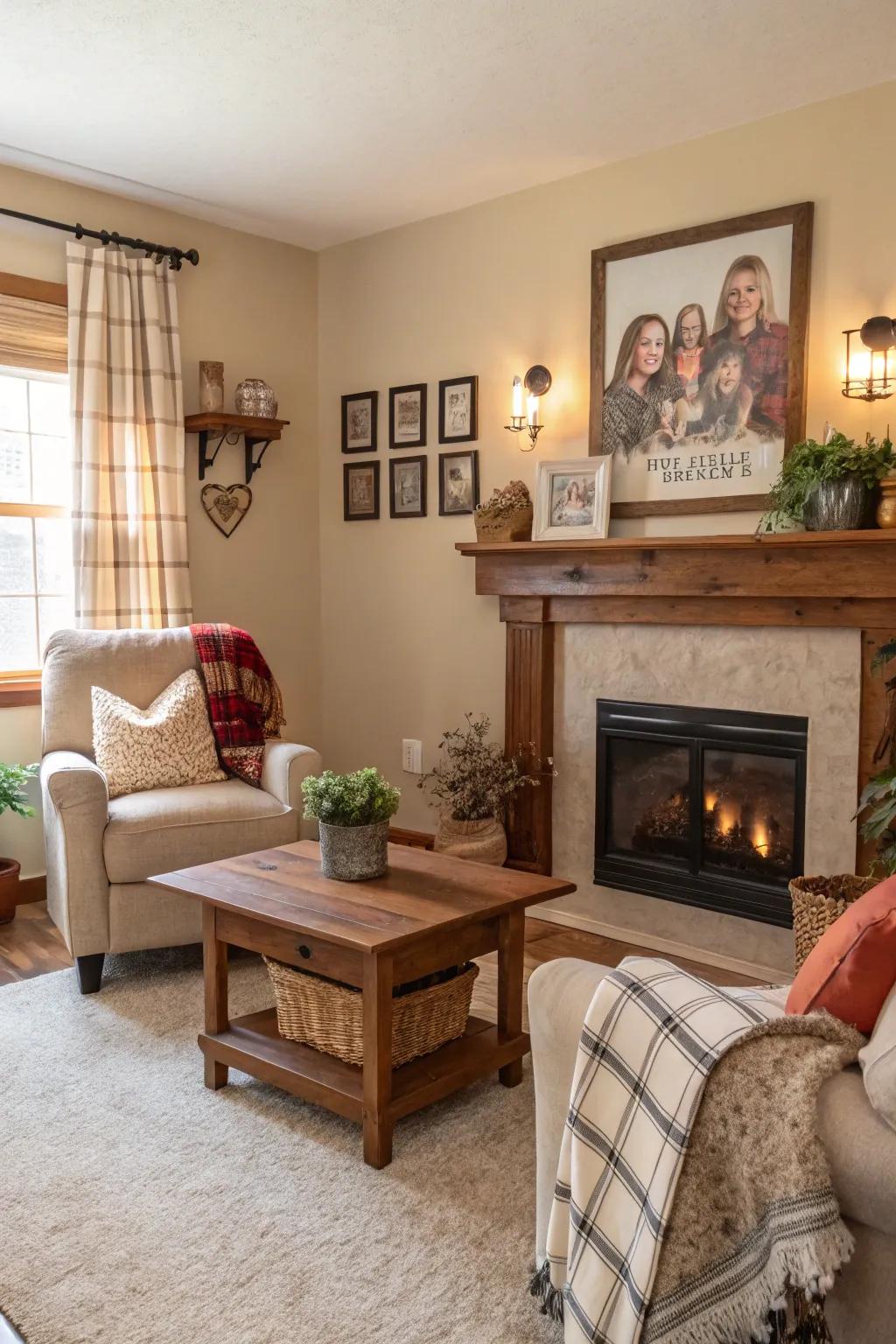 Warmth and comfort epitomize this farmhouse design.
