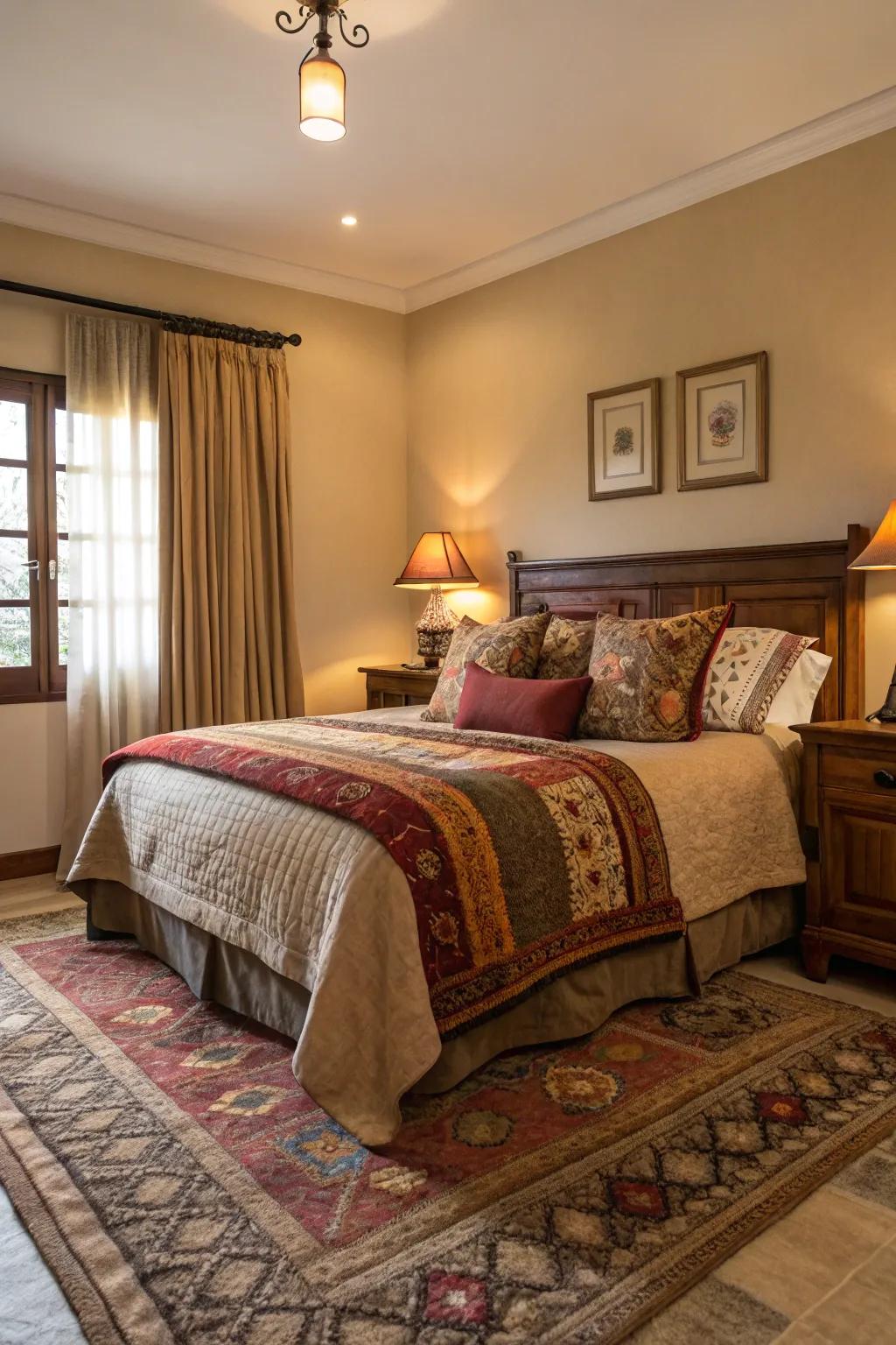 A comfortable atmosphere inviting relaxation and ease.