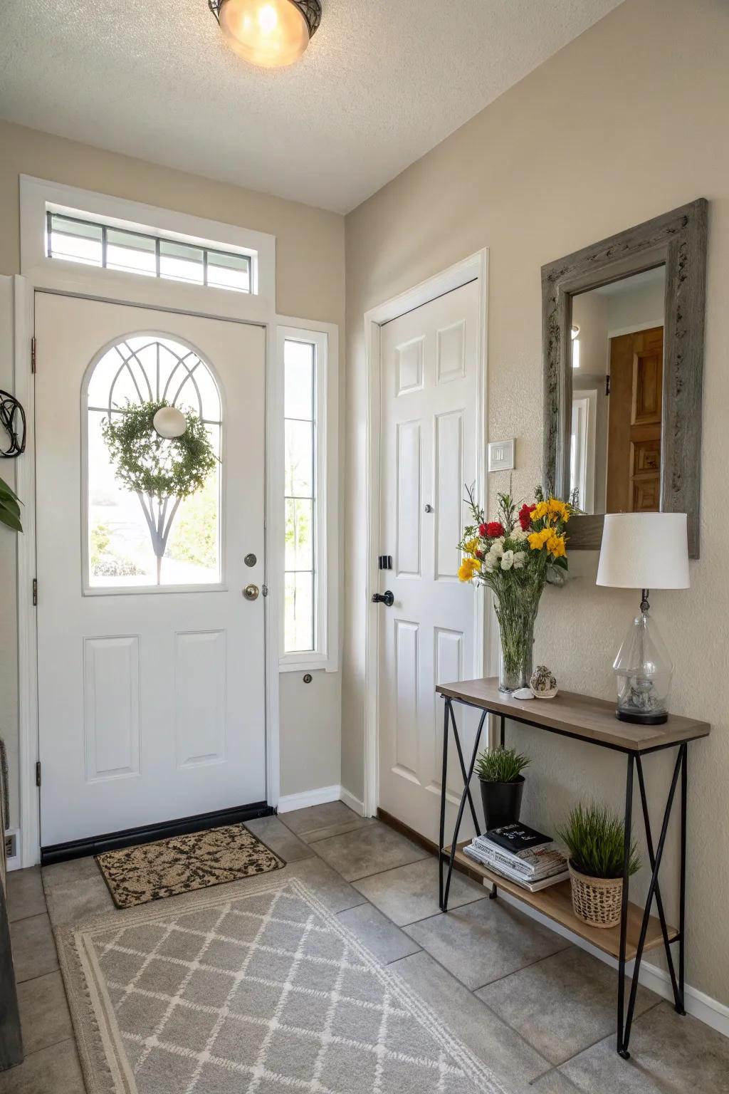 A well-kept entryway invites positive energy into your home.