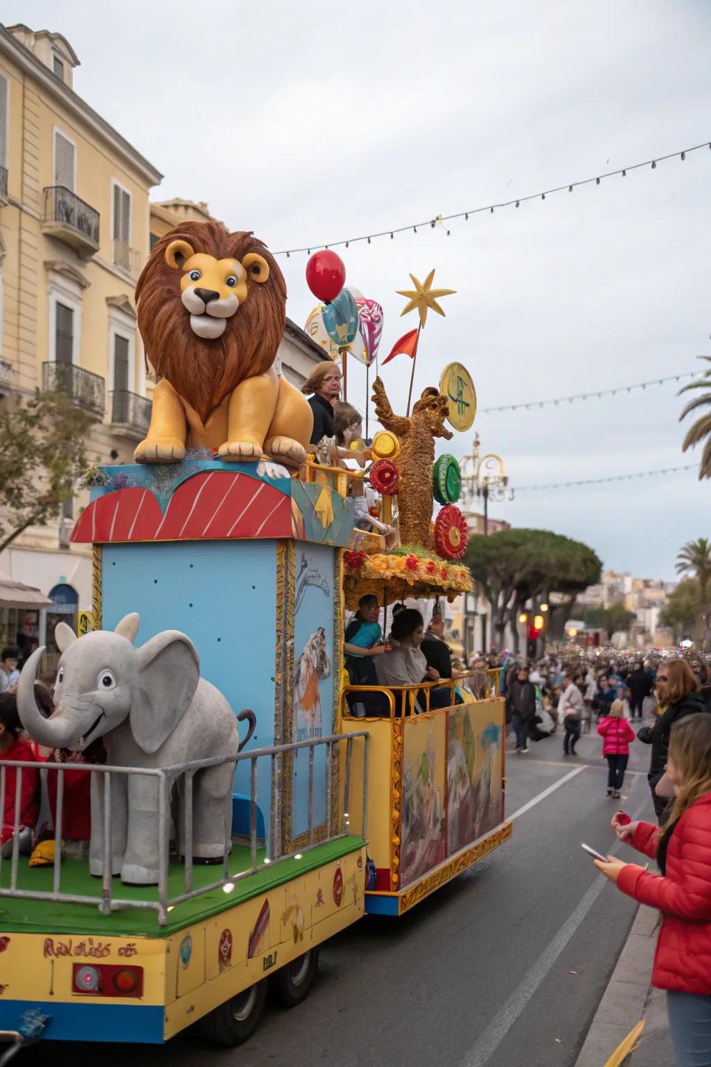 Animal figures bringing character to the vehicle.