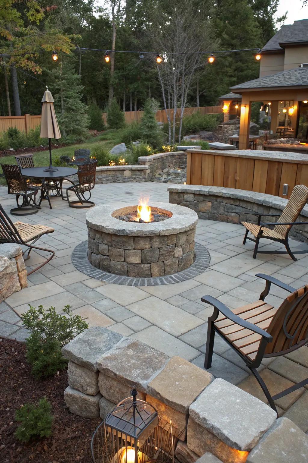 Mixing materials adds interest and texture.