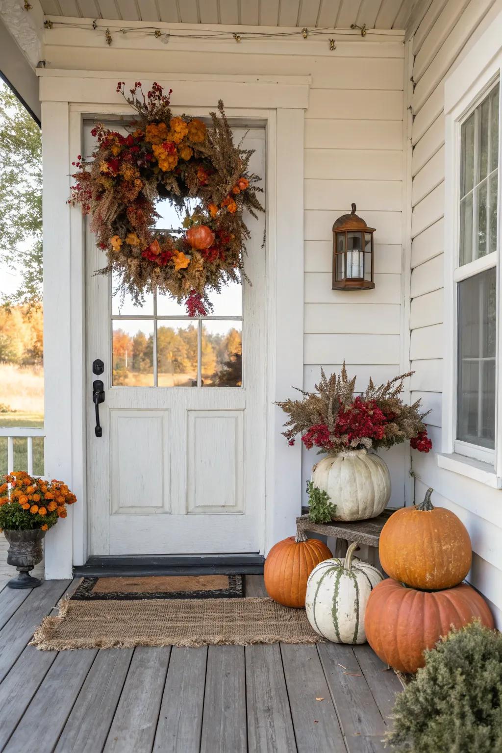 Holiday decorations keep the area vibrant.