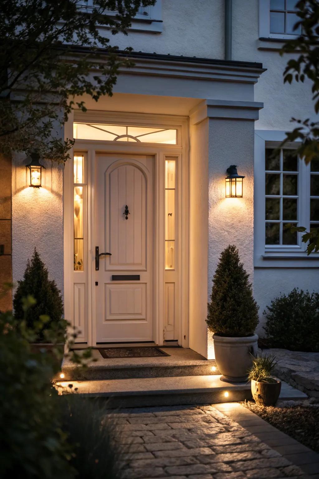 Hidden spotlights add a magical touch.