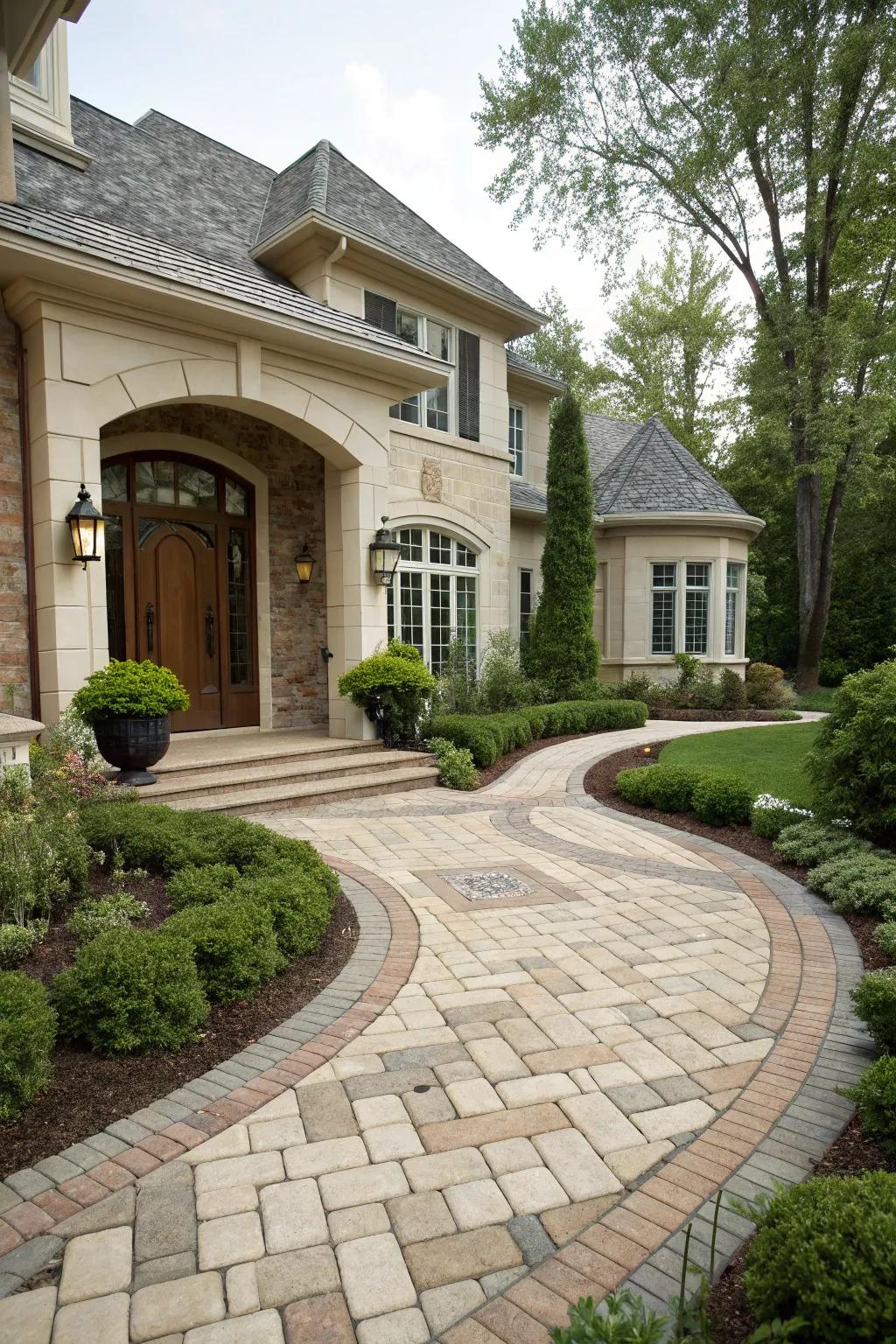 Harmonious design combination for a unified entrance.
