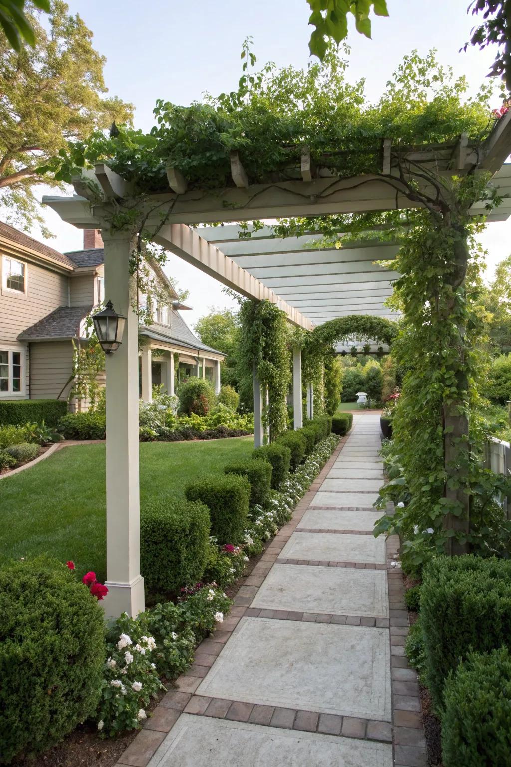 A pergola or arbor can craft a striking entrance to your home.