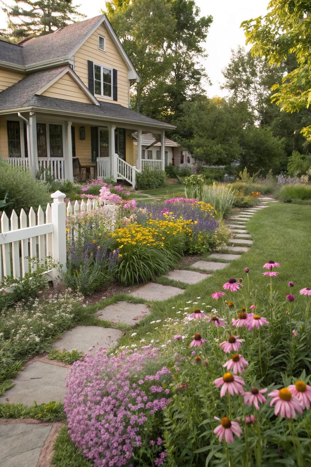 A perfect marriage of order and whimsy in garden design.