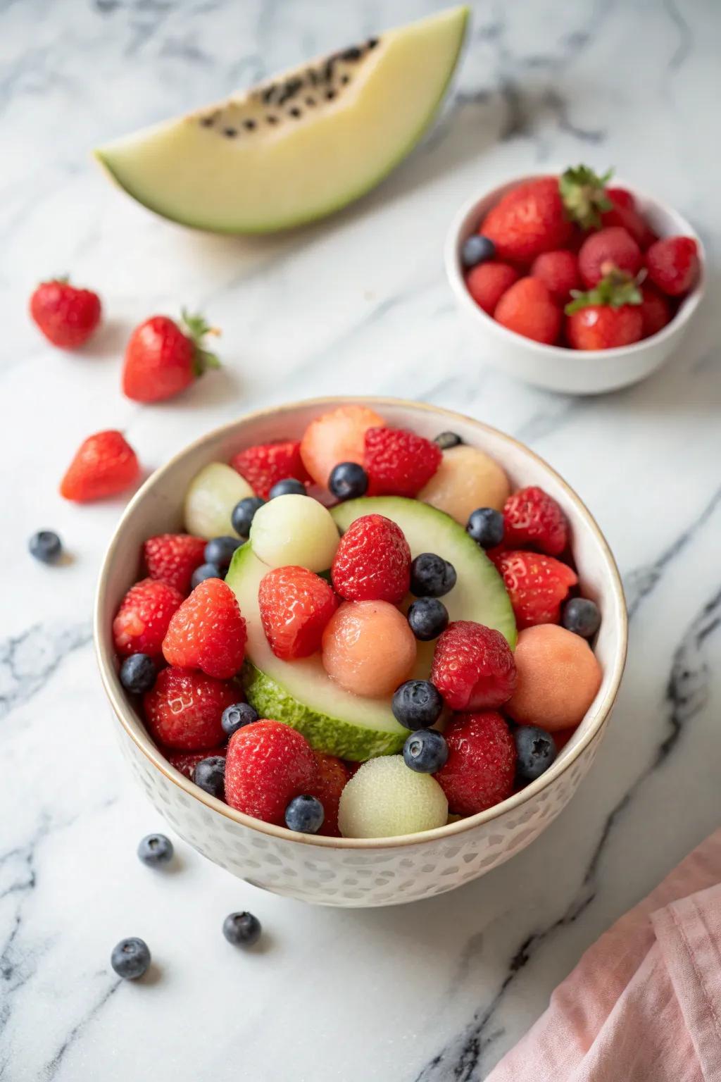 Melon and berry pearls offer a pleasing and uniform texture.
