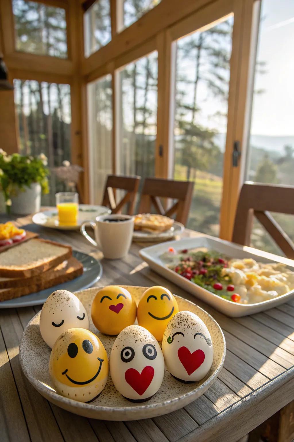 Icon eggs bringing a smile to everyone's face.