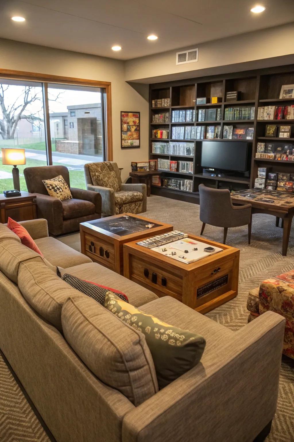 Lounge seating incorporates relaxation into your gaming setting.