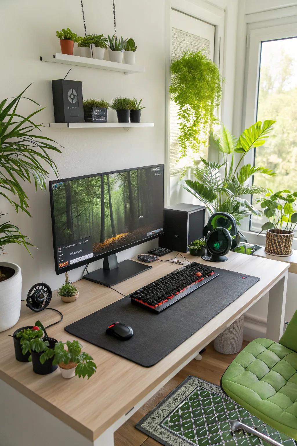 With greenery, you can breathe life into your setup.