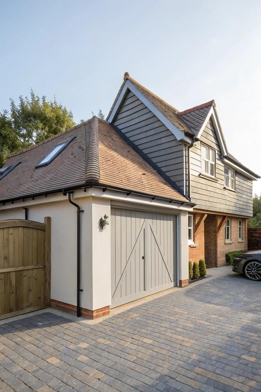 A cohesive roof design connects the renovation to the main structure.