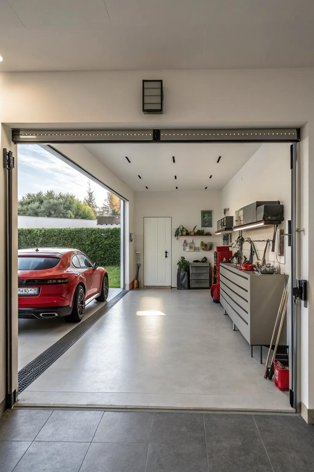 An open space design ensures a seamless flow and easy organization.