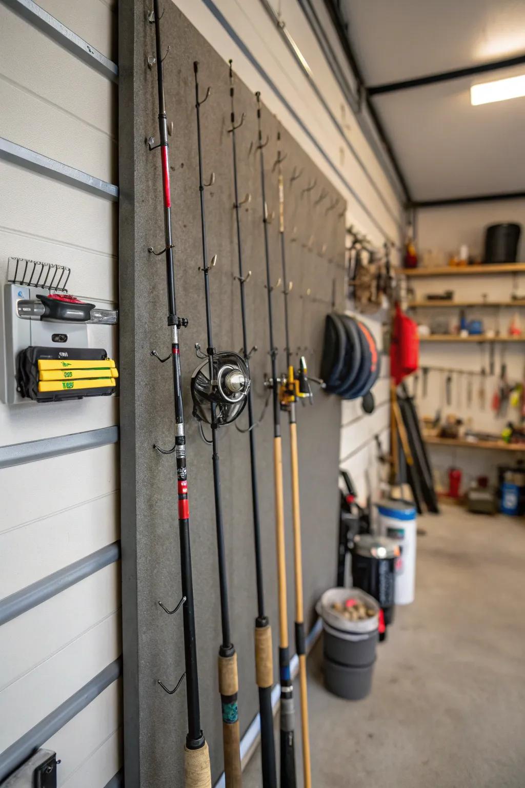 Magnets are a cool way to store small fishing tools.