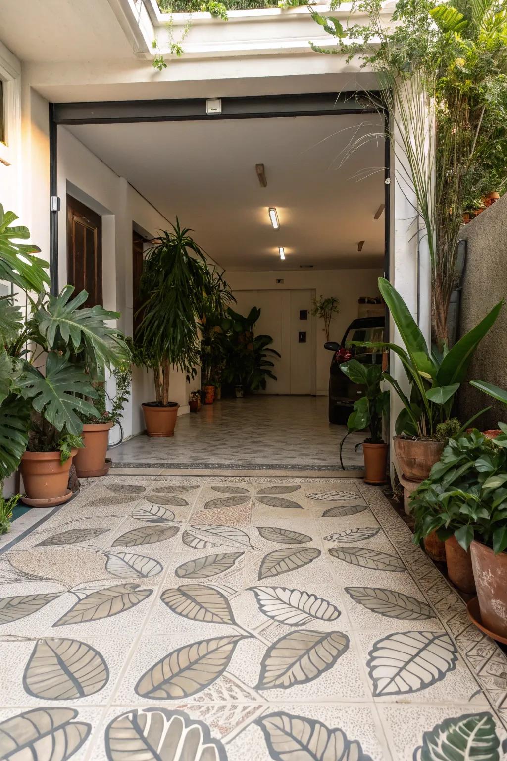 Establish a serene zone through nature-inspired blocks.