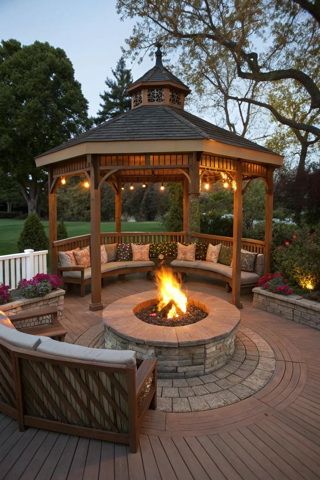 Fashion snug alcoves for leisure with benches and cushions.