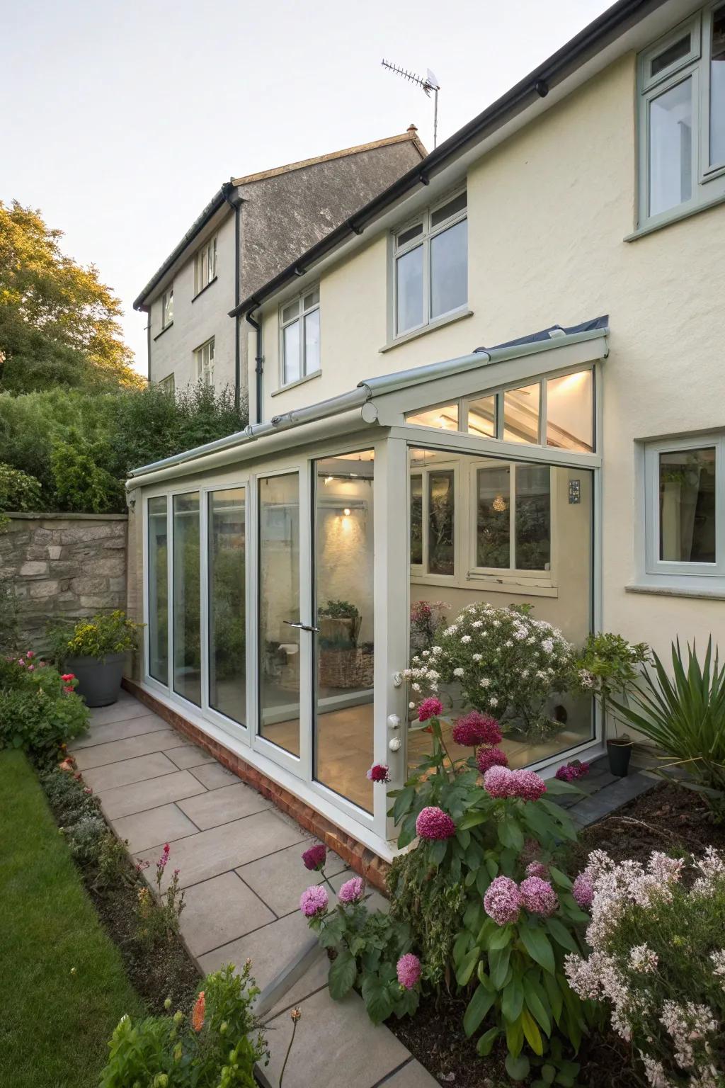 A smart glazed extension that maximizes space.
