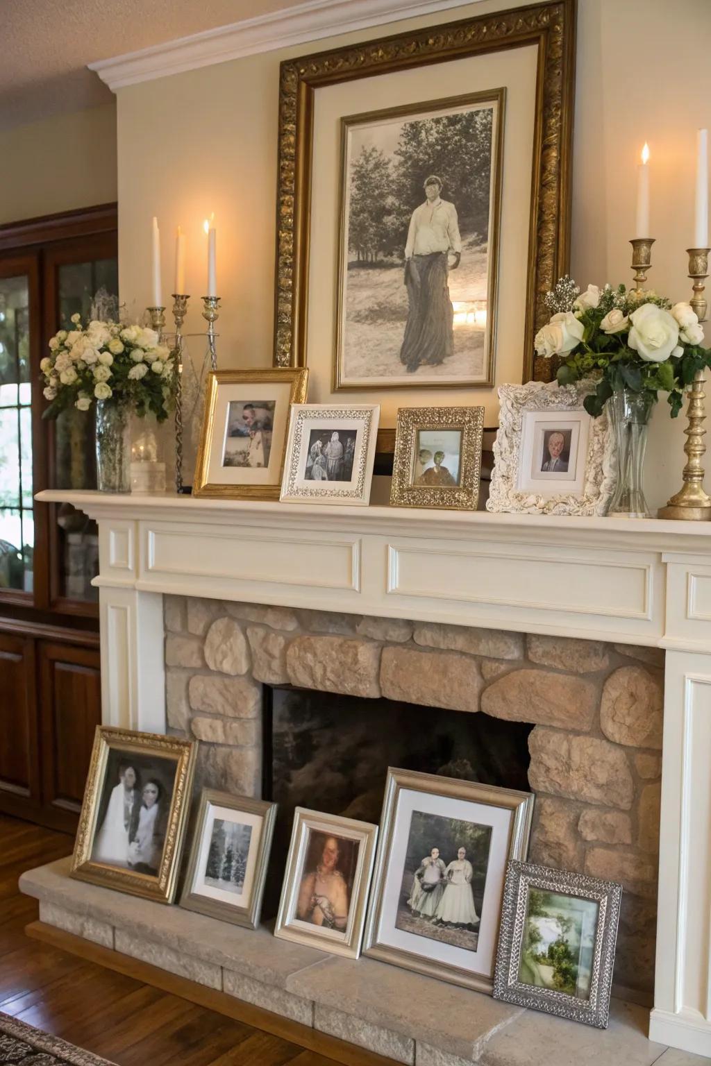 A selection of time-honored frames offers an eclectic and enchanting display.