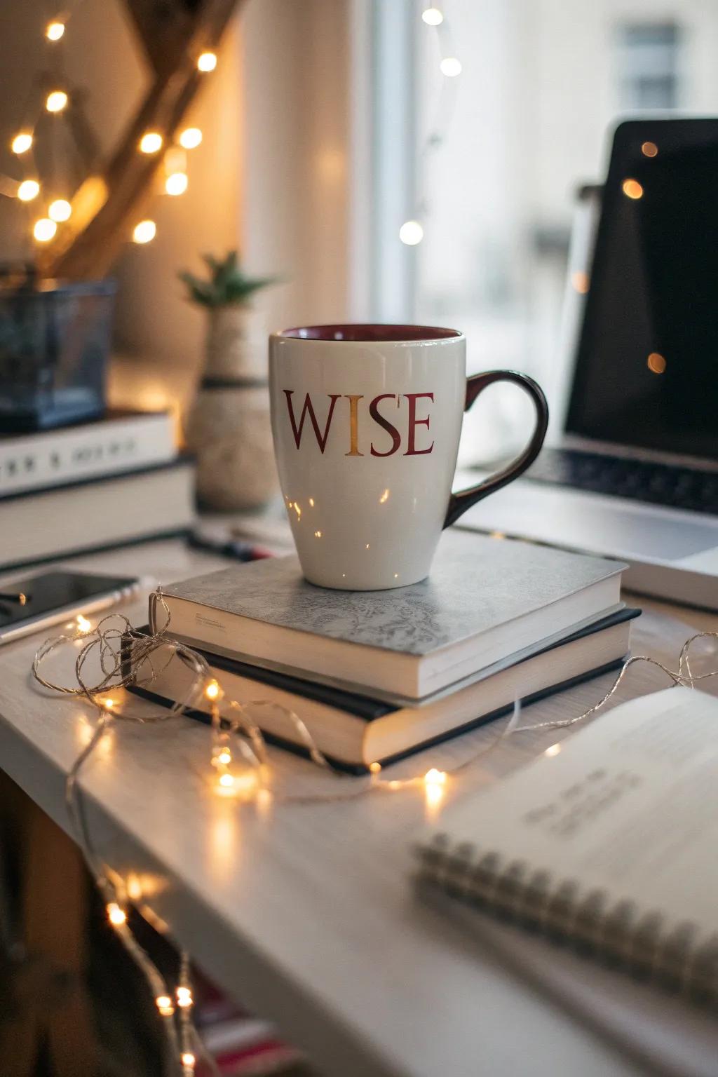 A mug that captures granddad's timeless wisdom.