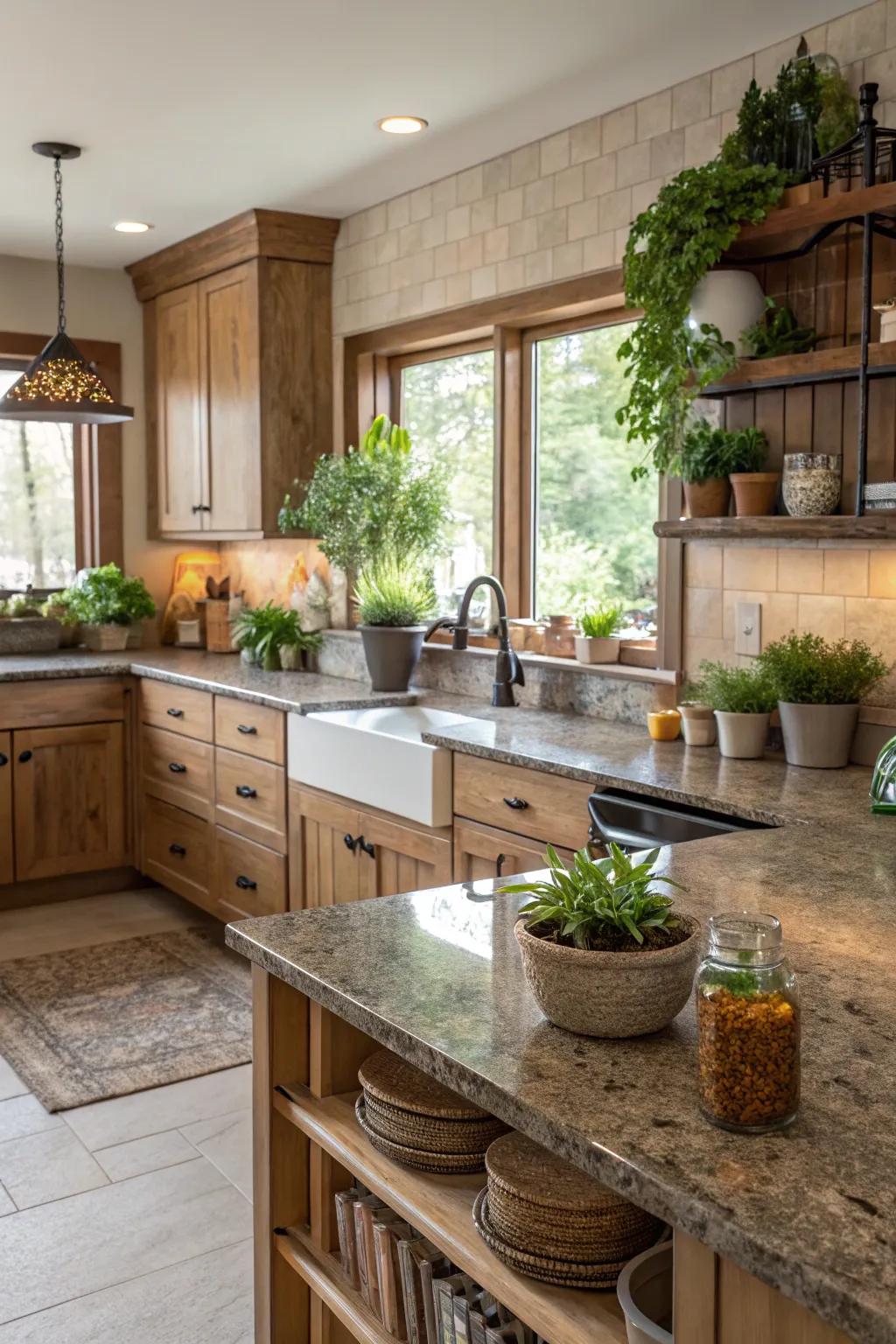 Salvaged granite brings sustainability and character to your kitchen.