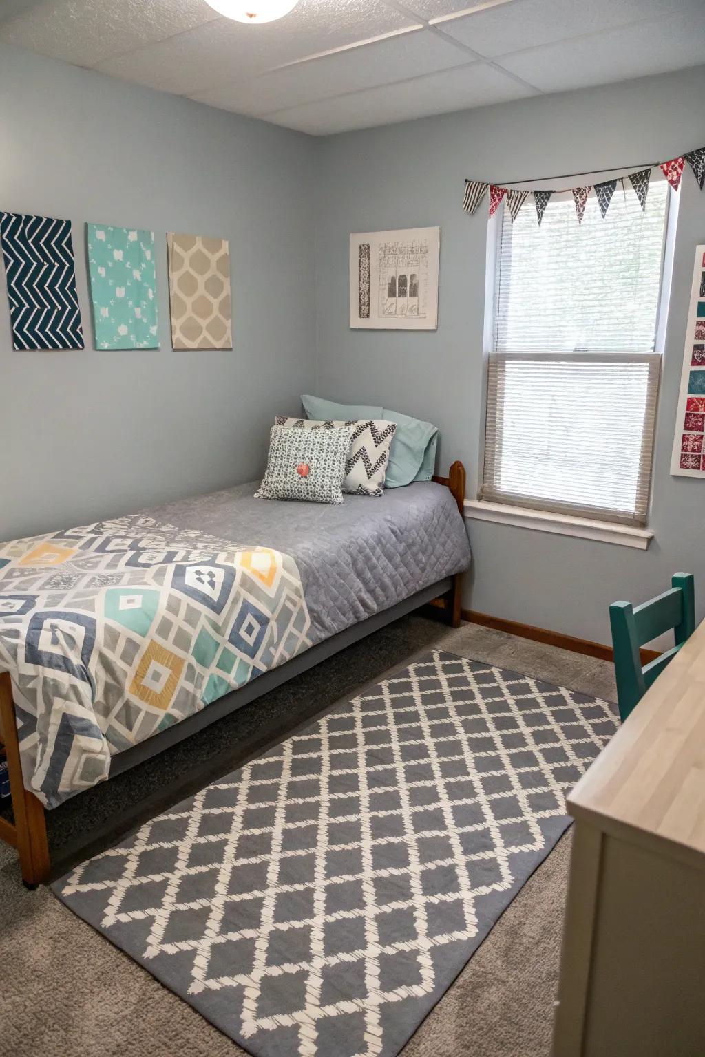 Geometric patterns add a refined flair.