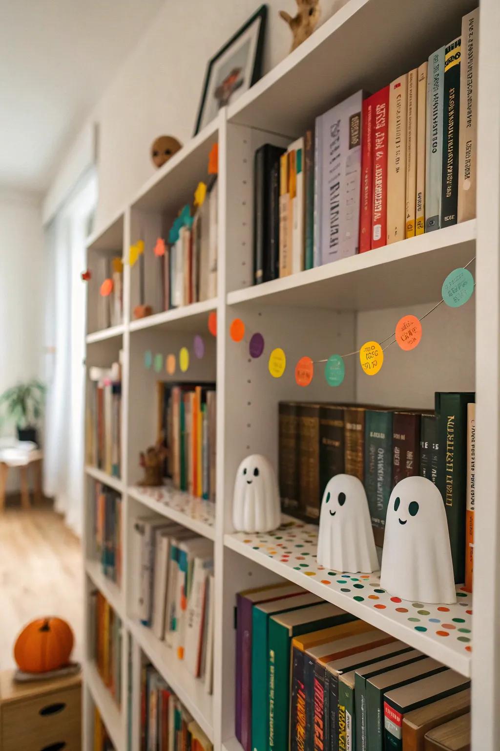 Amicable apparitions haunt the library.