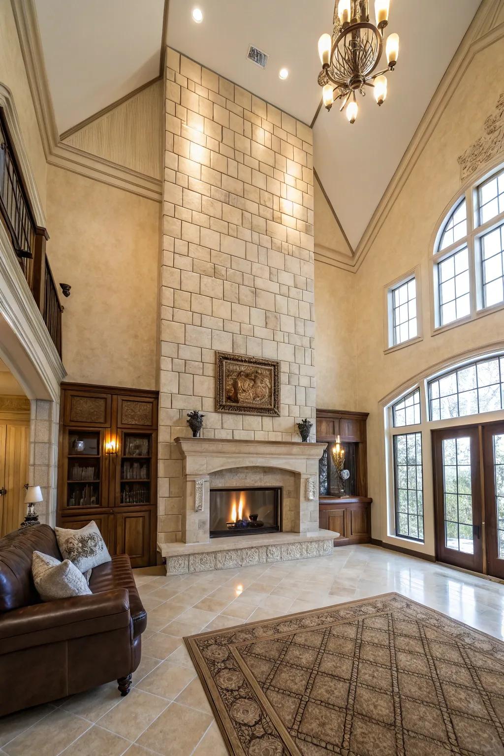 Enlarged tiles offer a polished, modern finish.
