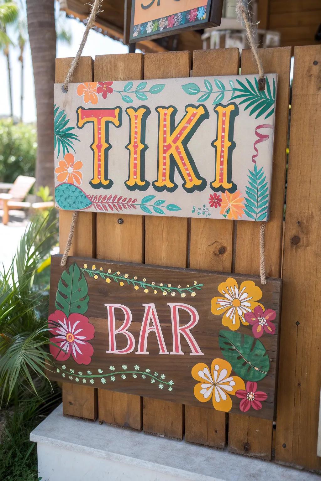 Handmade decorations add a personal touch to your bar.