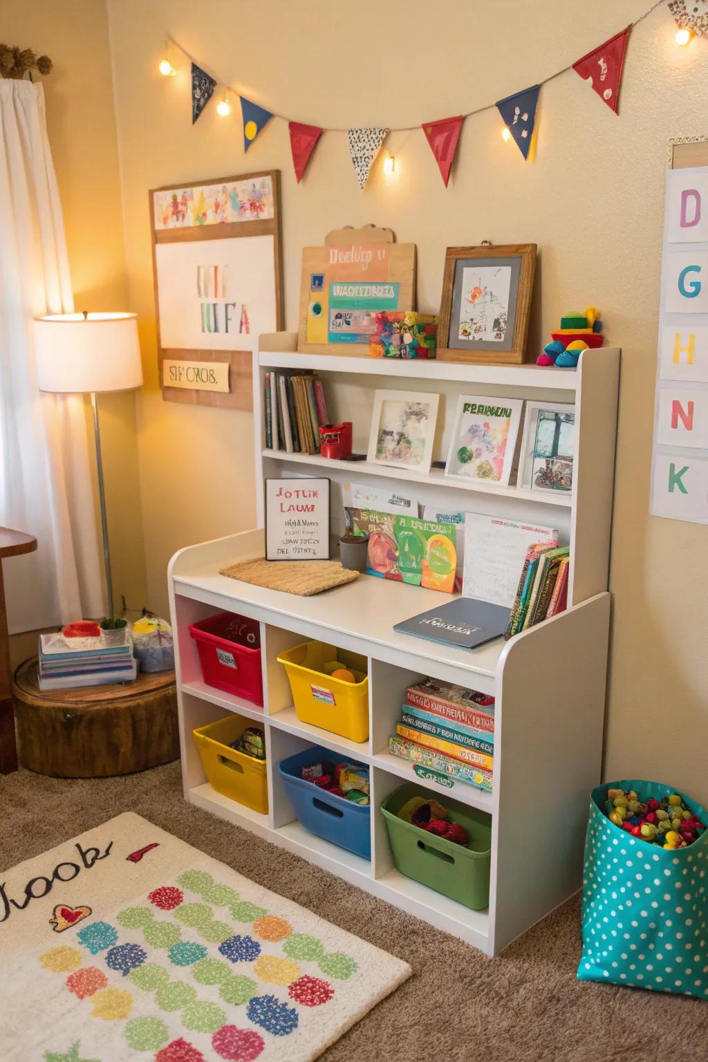 Personalized learning spots encourage children to take ownership and stay motivated.