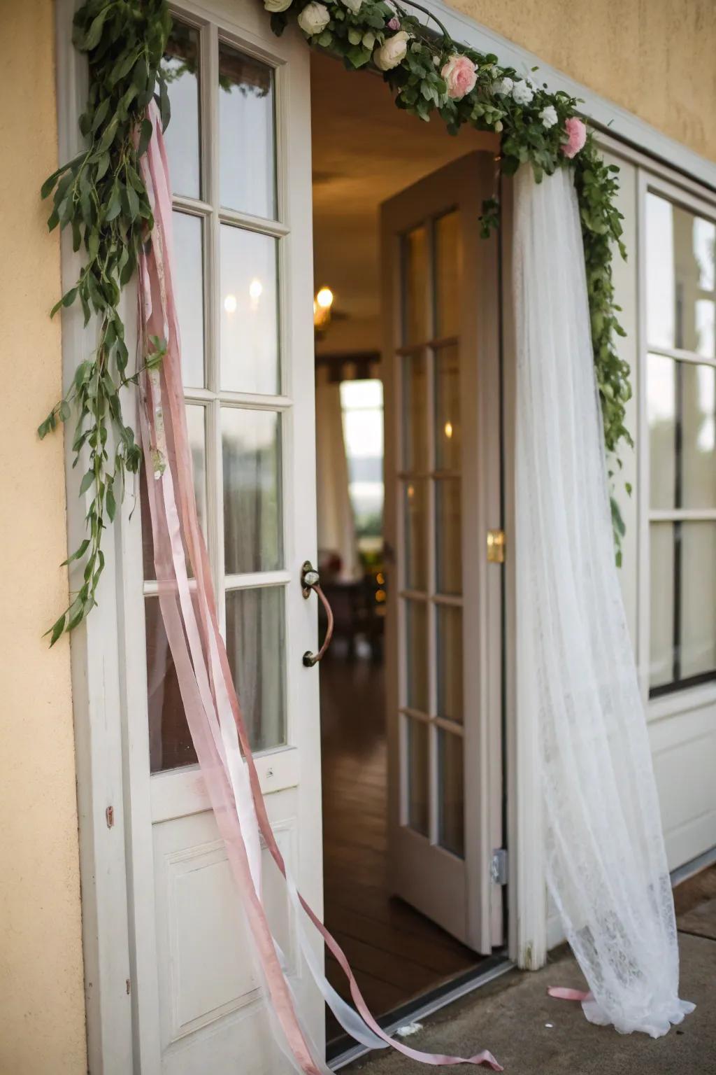 Bring a playful element to any entryway with a ribbon door curtain.