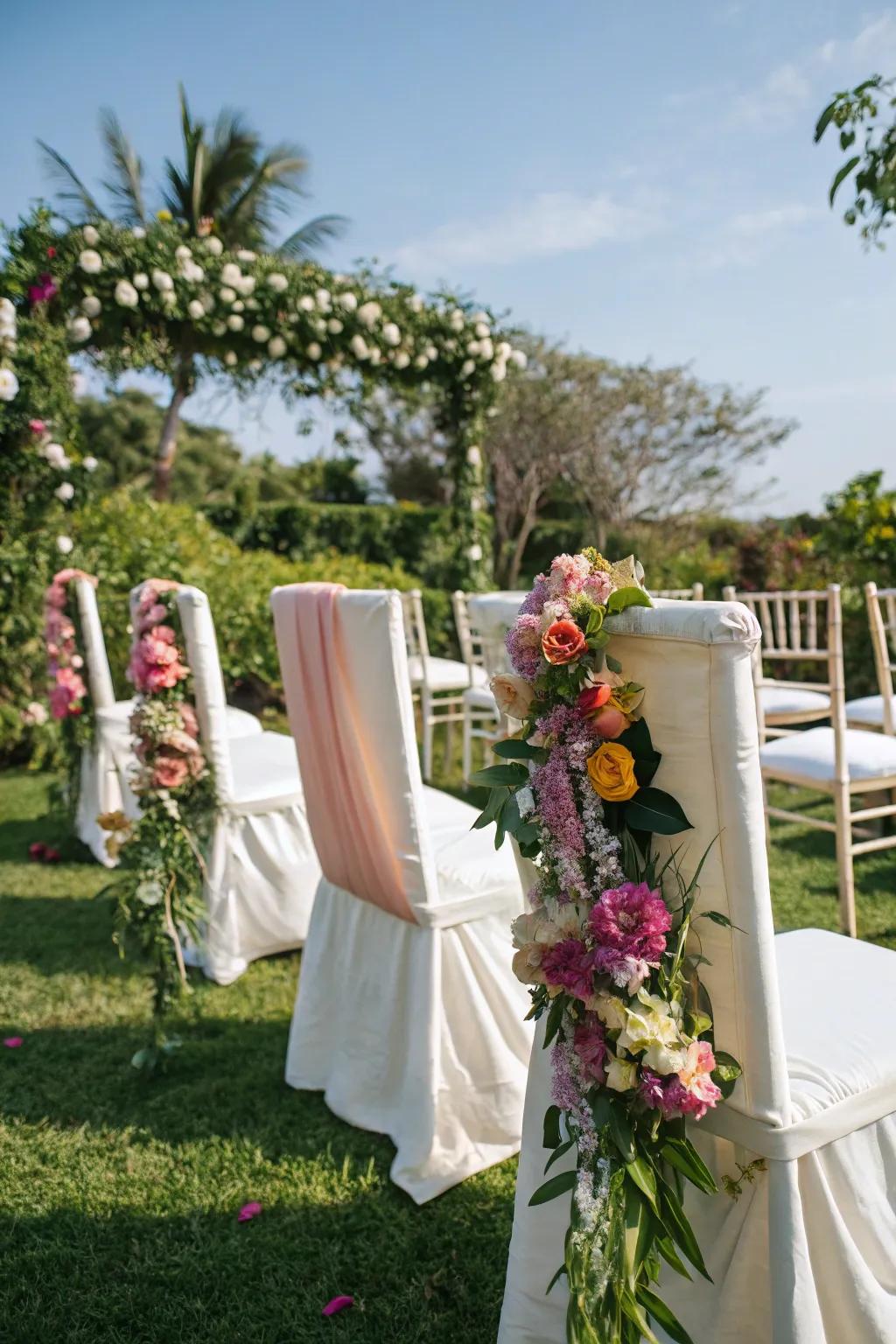 Revitalizing and vibrant floral-accented seat protectors.