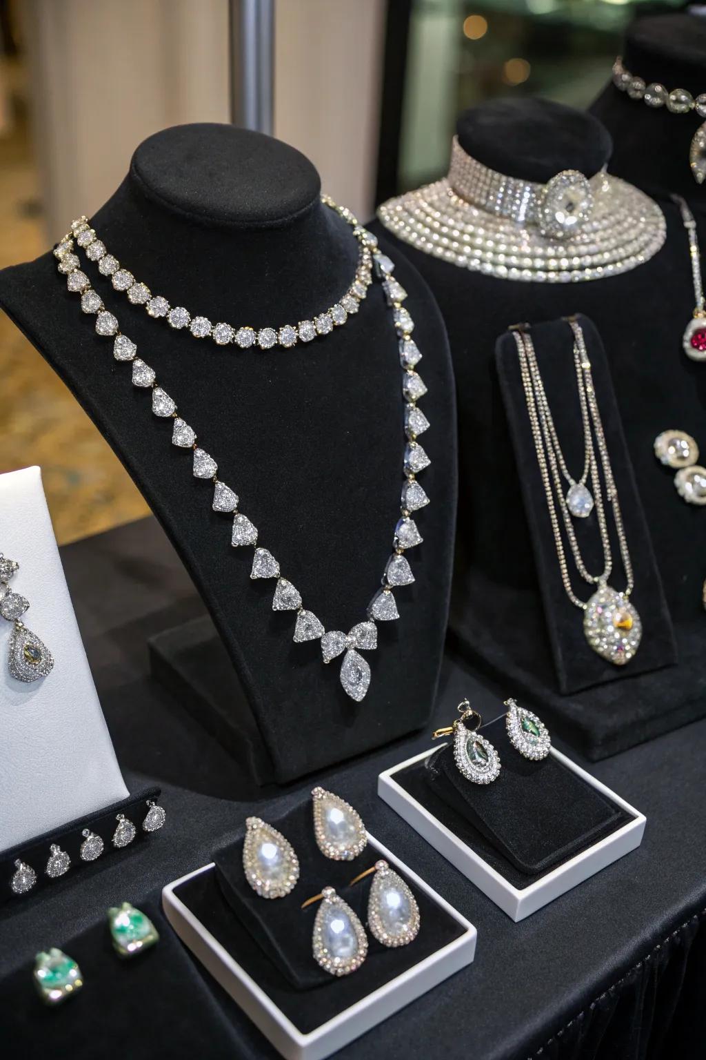 Strategic lighting enhances the allure of jewelry.