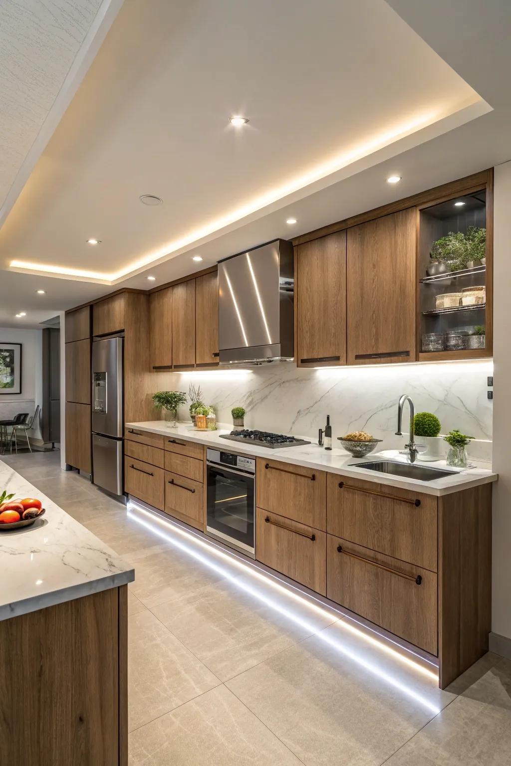 Introduce depth and intrigue with the magic of hidden cove lighting.