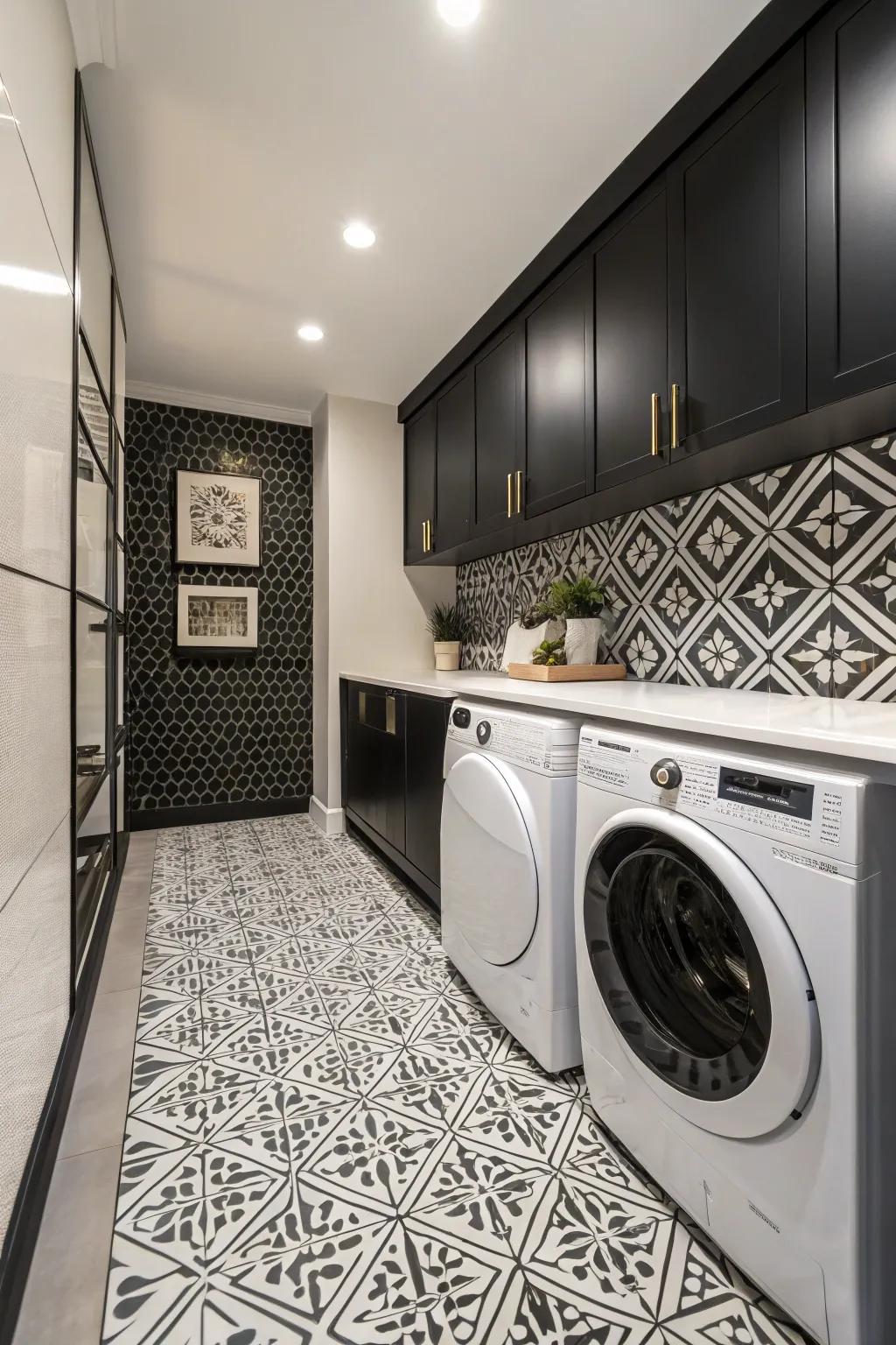 Ebony and ivory forge a dynamic and ageless contrast.